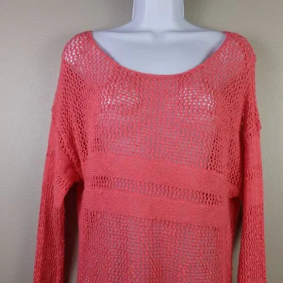 American Eagle Pink Knit Top Cover Up Size XL - Picture 4 of 8